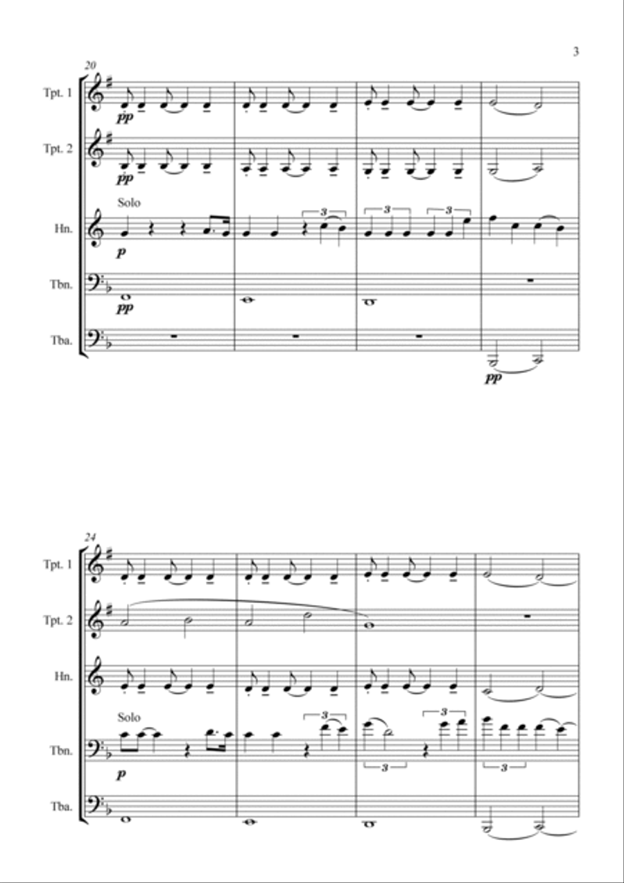 Time To Say Goodbye Horn scores gallery preview page 5