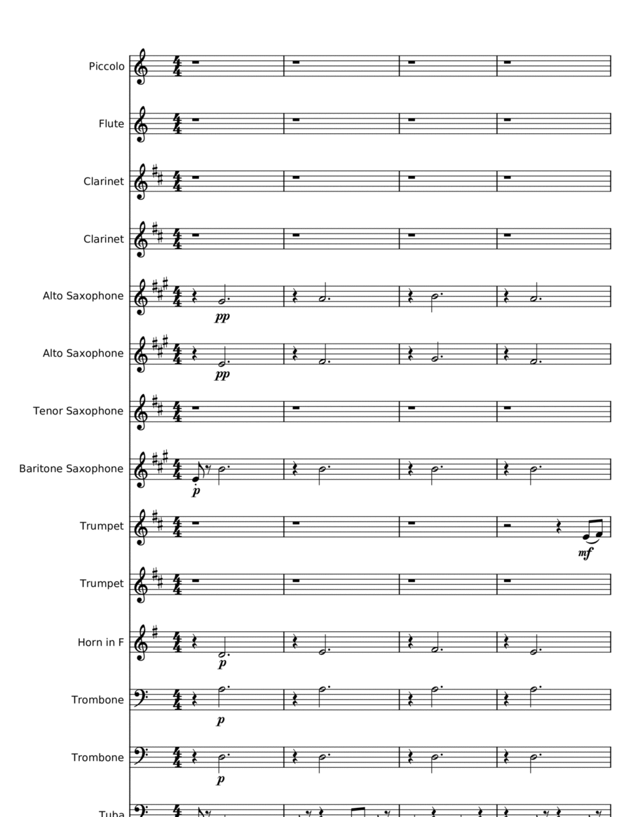 If we were in love Marching Band scores gallery preview page 1