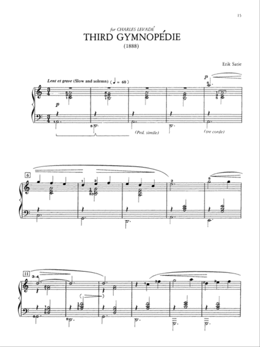 3 Gymnopédies & 3 Gnossiennes Piano Solo scores gallery preview page 4