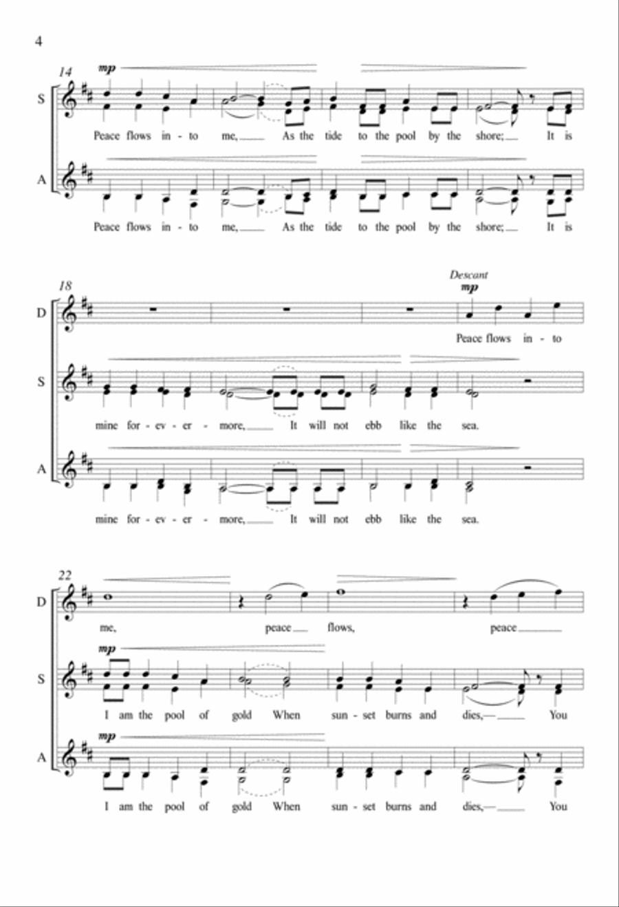 Peace from I Will Sing to the Stars SSAA scores gallery preview page 3