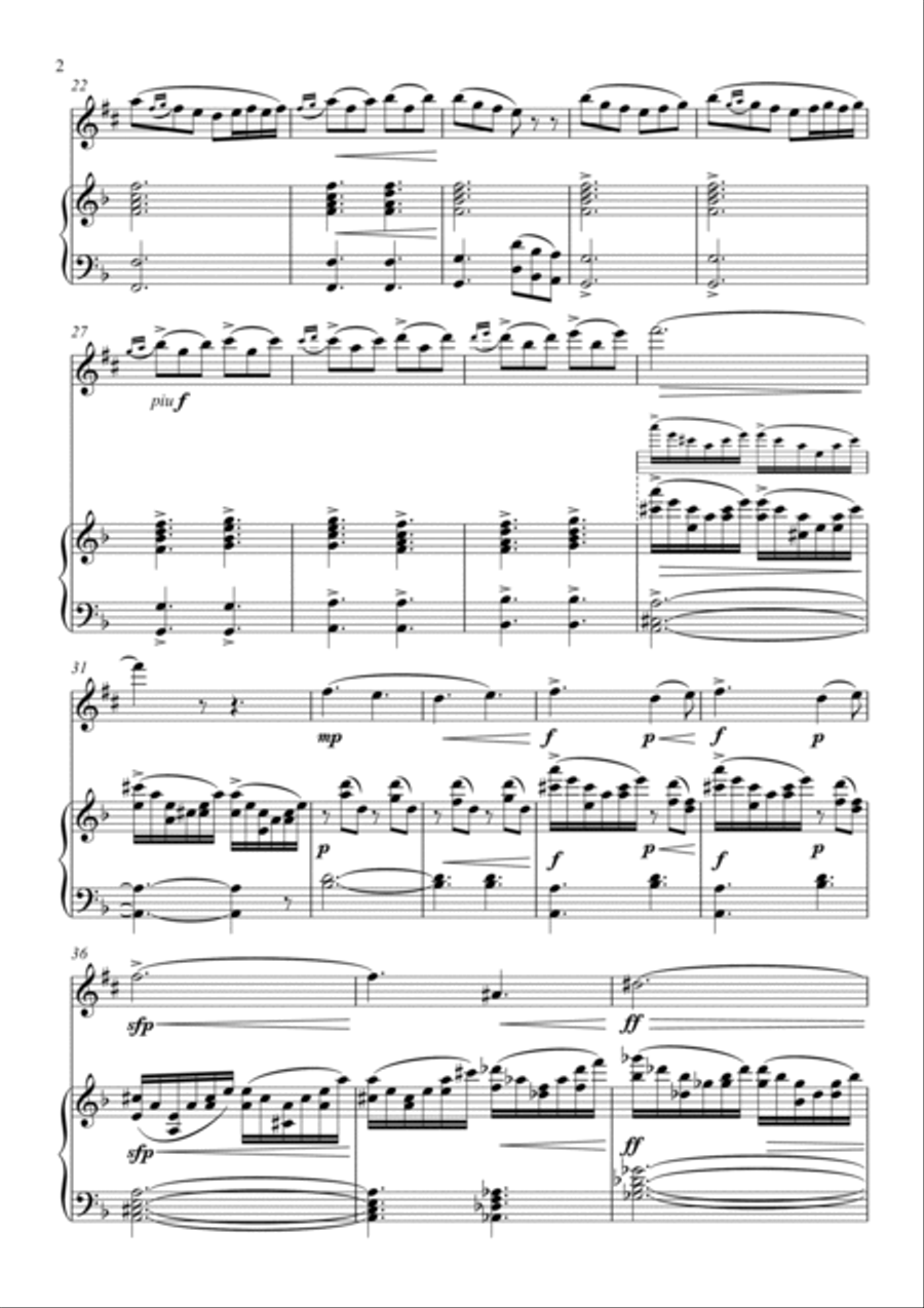 Morning Mood from Peer Gynt suite #1 Woodwind Duet scores gallery preview page 2