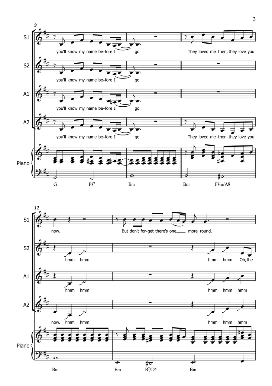 Before I Go Before I Go SSAA scores gallery preview page 3