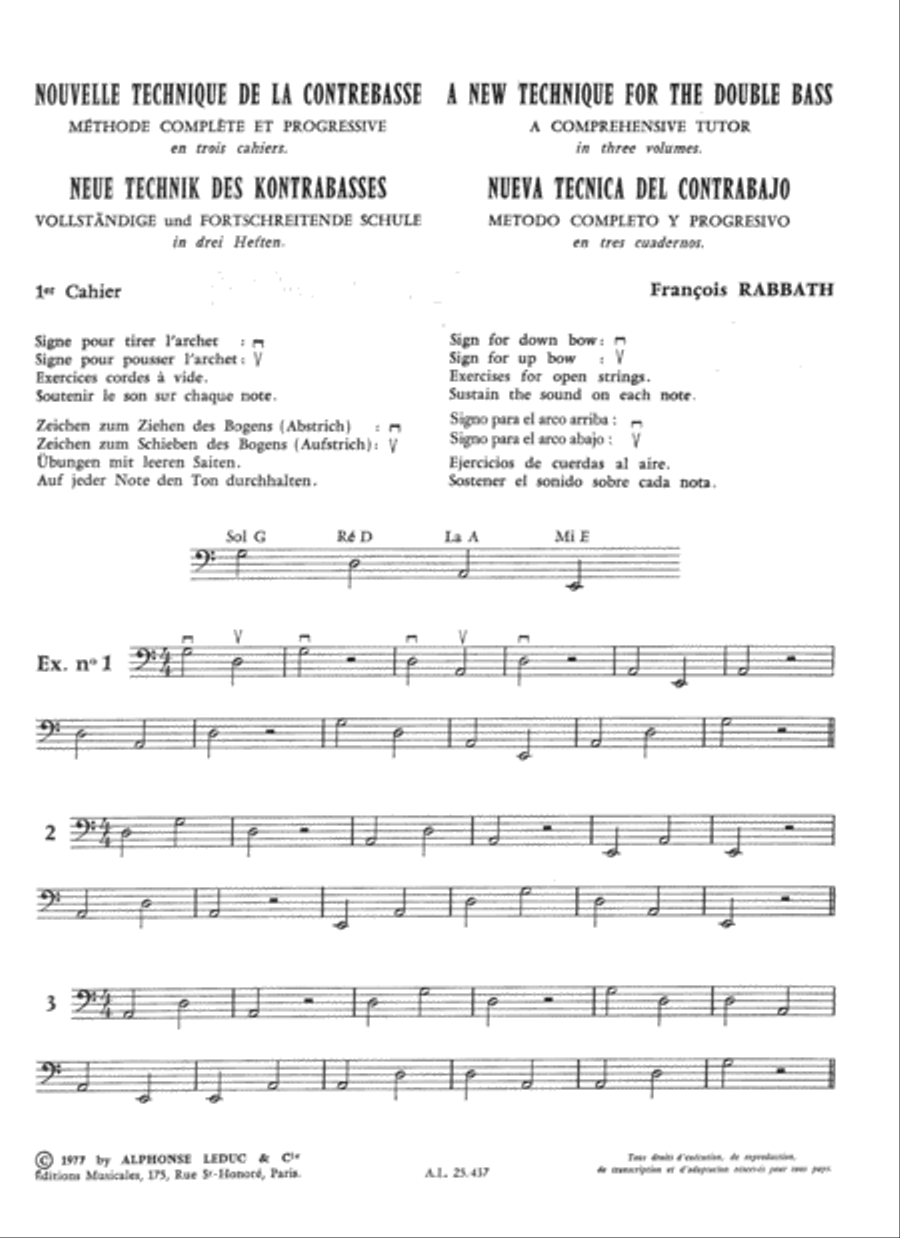 Nouvelle Technique de la Contrebasse – Volume 1 Double Bass scores gallery preview page 2