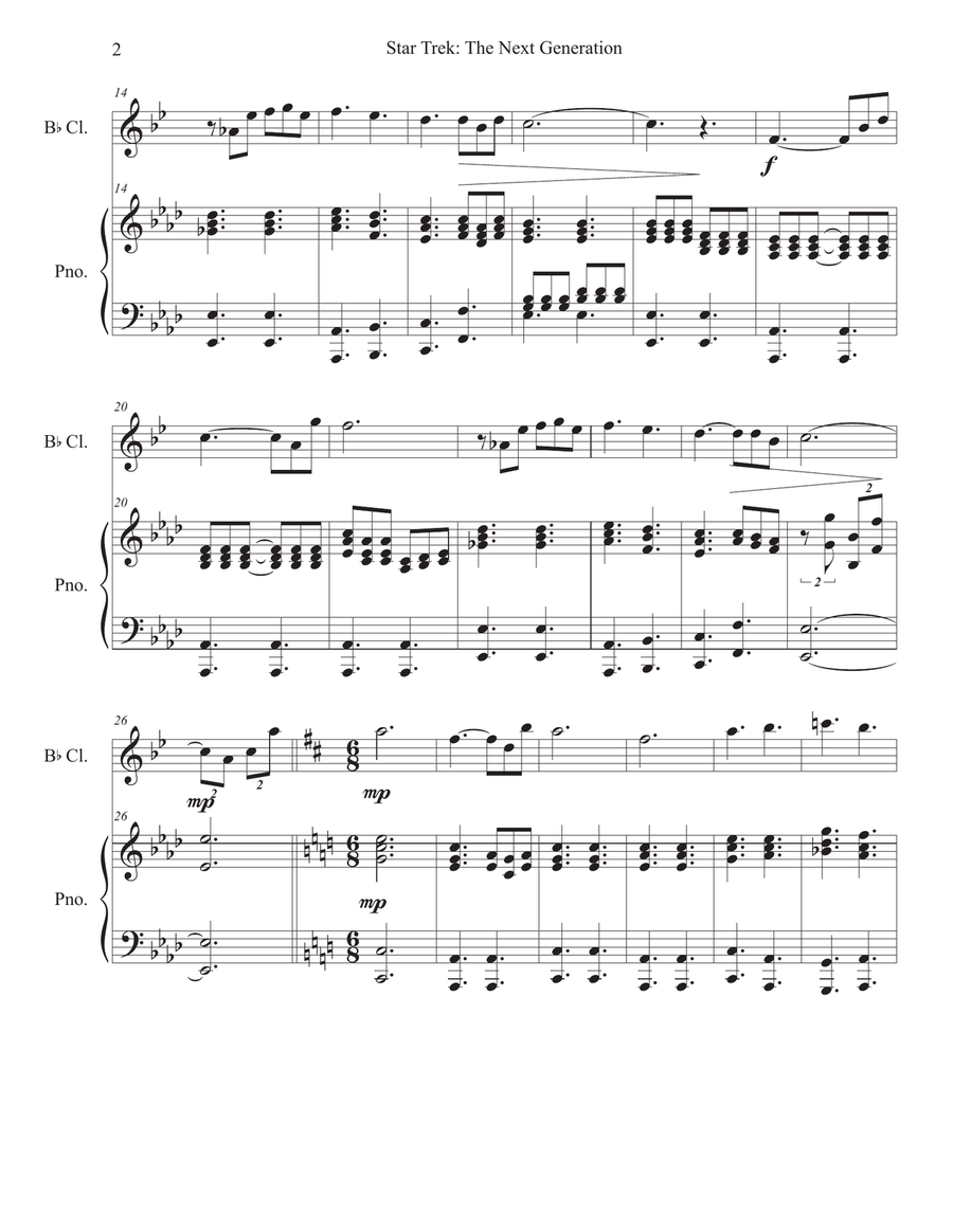 Star Trek - The Next Generation(r) Clarinet Solo scores gallery preview page 3