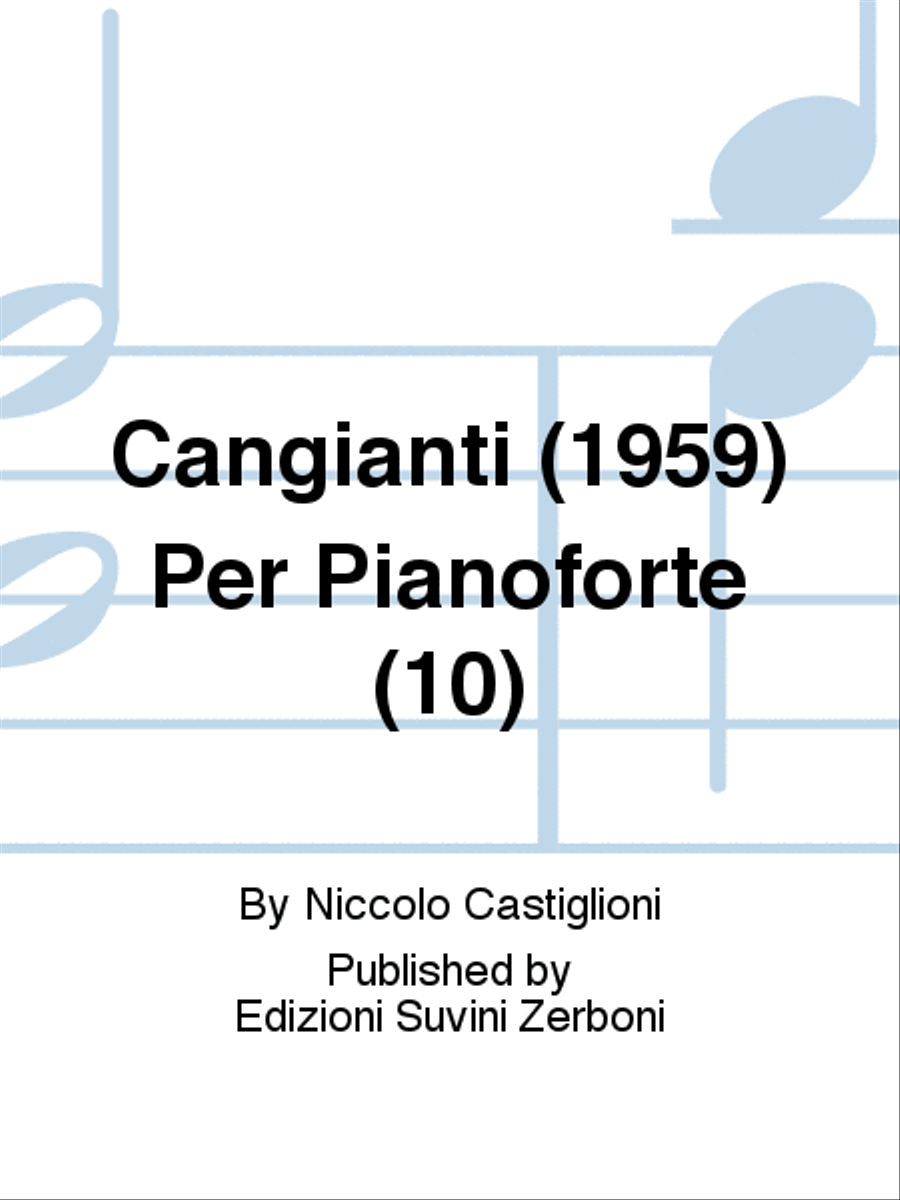 Cangianti (1959) Per Pianoforte (10) Piano Solo scores gallery preview page 1