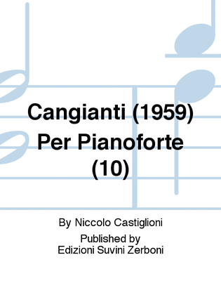 Cangianti (1959) Per Pianoforte (10)