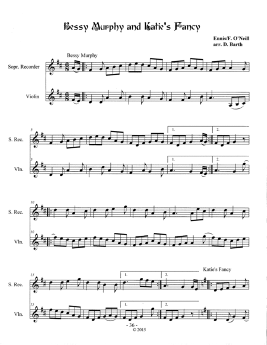 Maiden Medley (6 Duos) Set of Parts scores gallery preview page 5