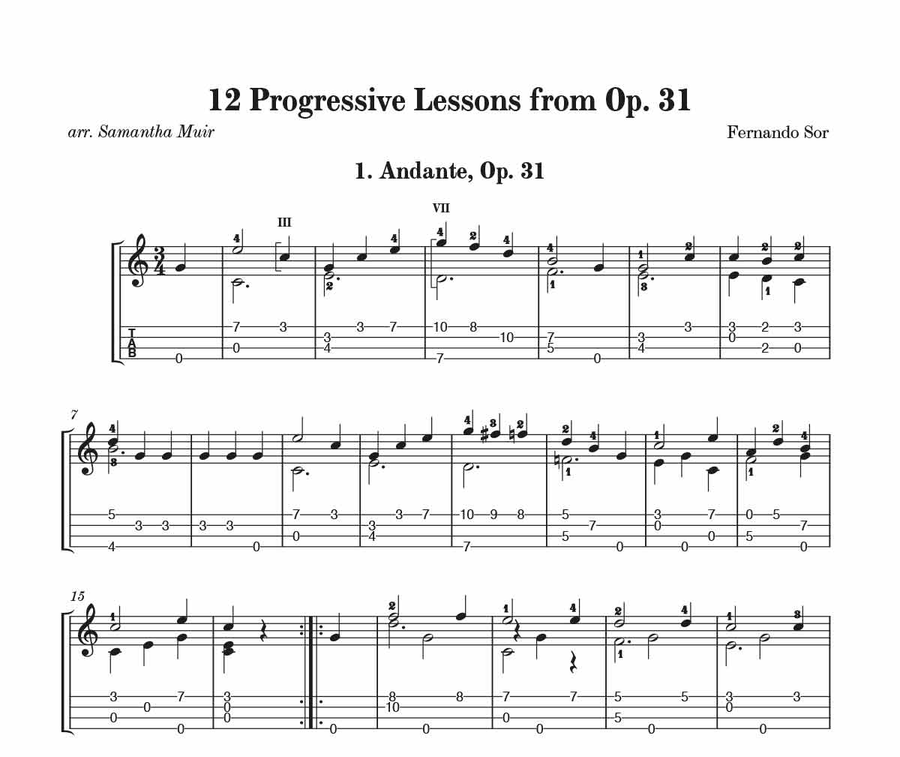 12 Progressive Lessons from Op. 31