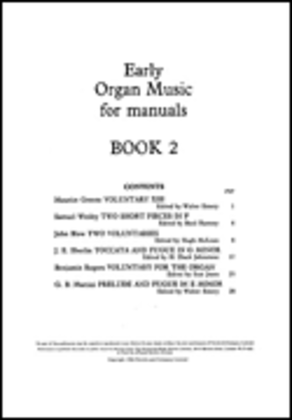 Book cover for Early Organ Music For Manuals Book 2