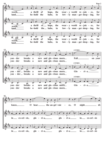 O Holy Night A Cappella SSA image number null