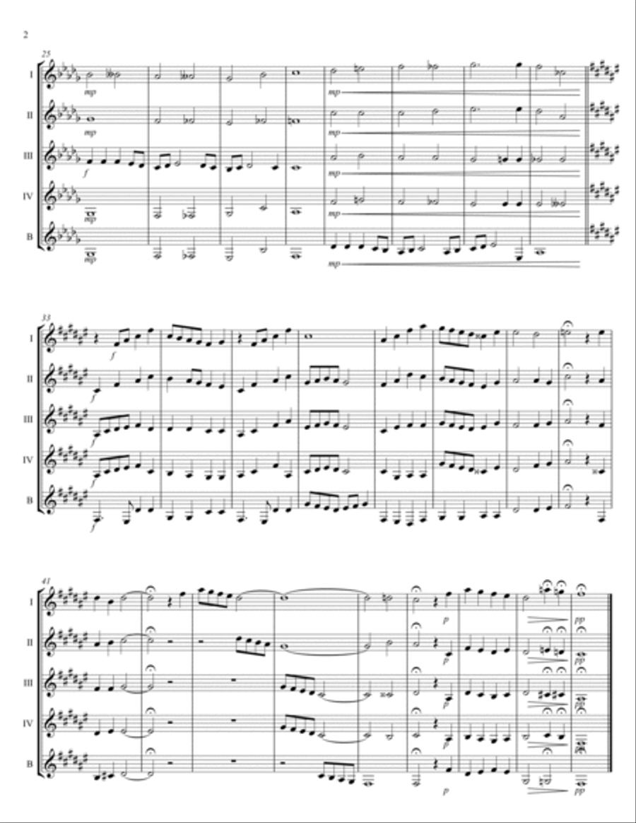 Have Yourself A Merry Little Christmas Clarinet Quintet scores gallery preview page 2