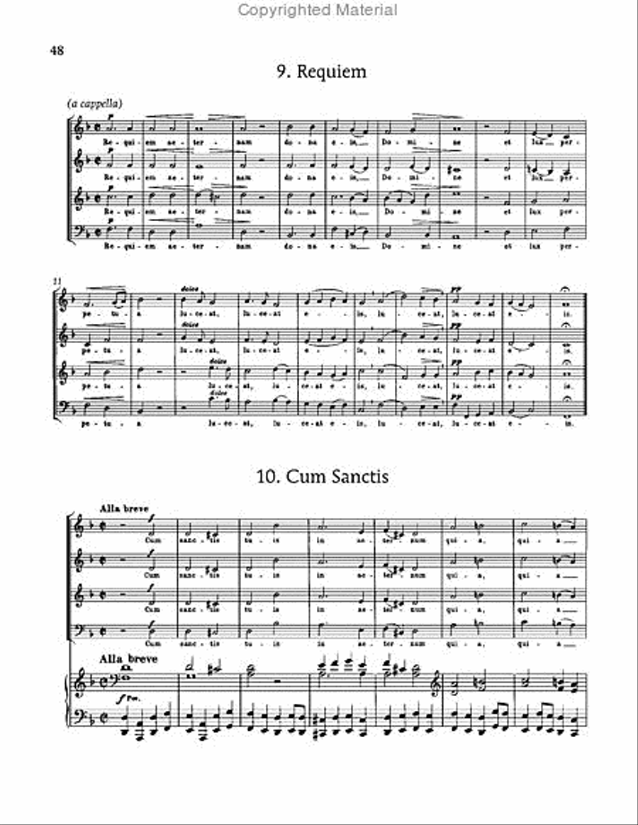 Requiem in D minor, WAB 39 Choir scores gallery preview page 48