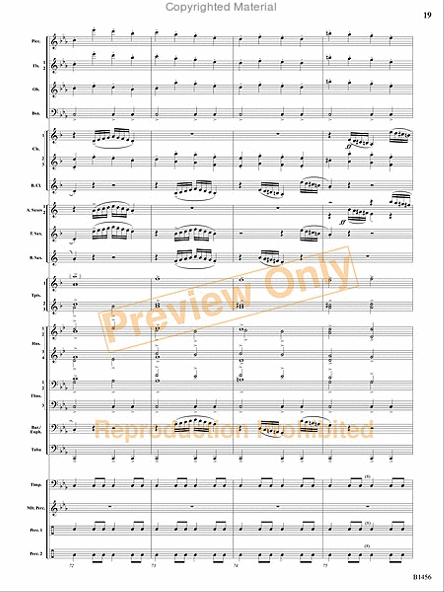 Overture to a Winter Celebration Concert Band scores gallery preview page 18