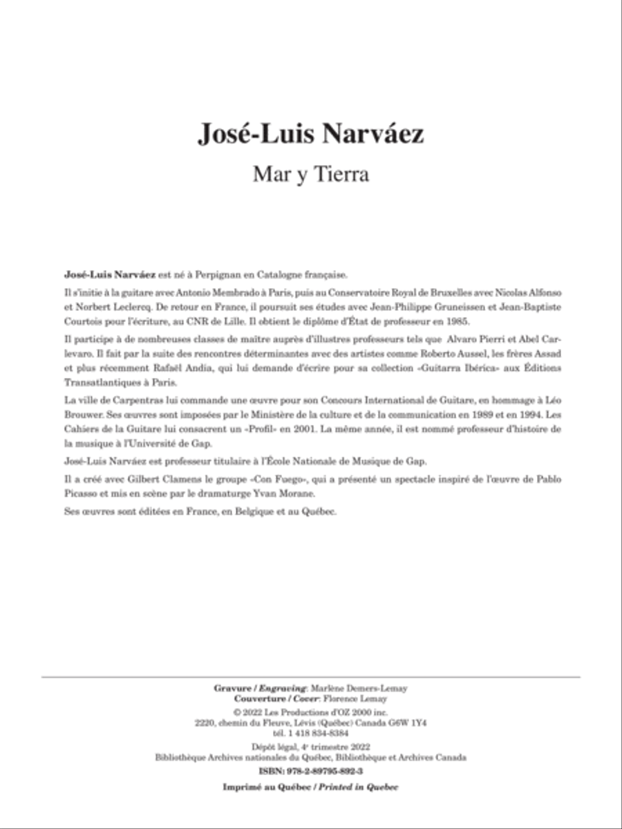 Mar y tierra Classical Guitar scores gallery preview page 2