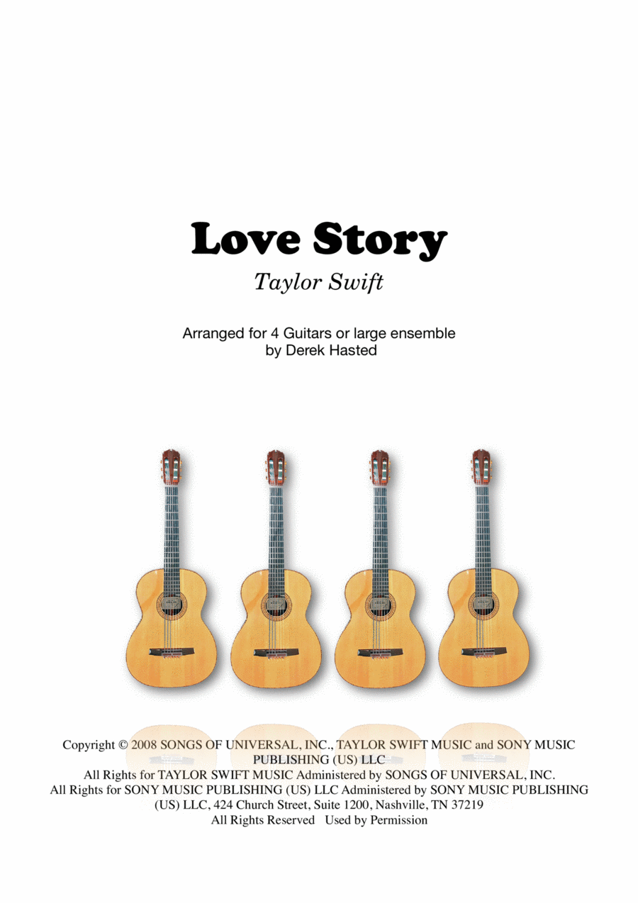 Love Story Guitar Ensemble scores gallery preview page 1