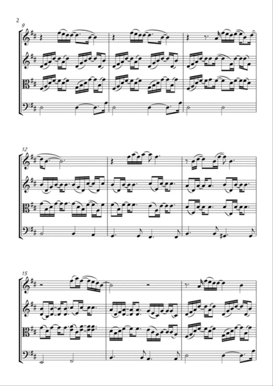 Tiny Dancer String Quartet scores gallery preview page 2