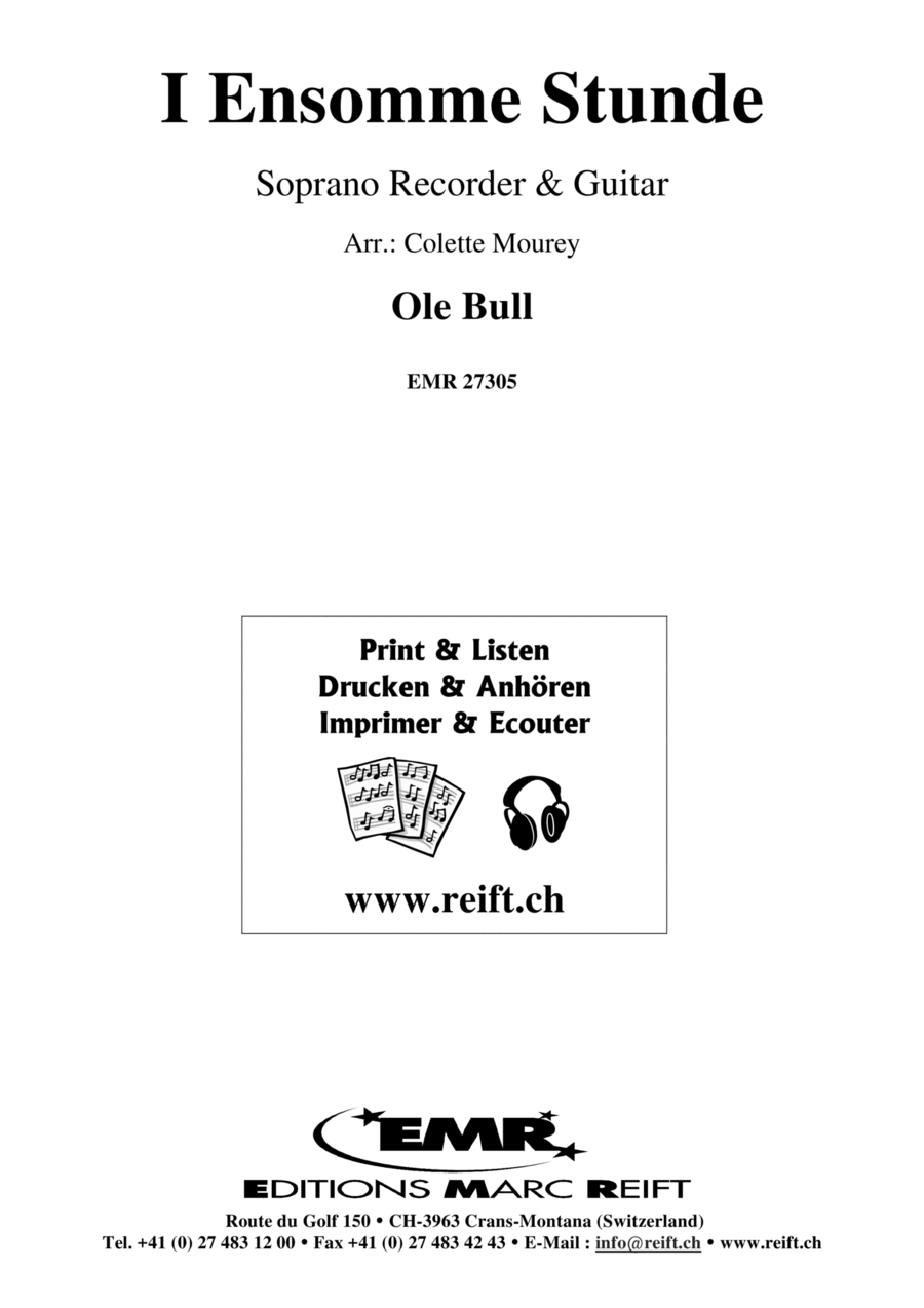 I Ensomme Stunde I Ensomme Stunde Soprano Recorder scores gallery preview page 1