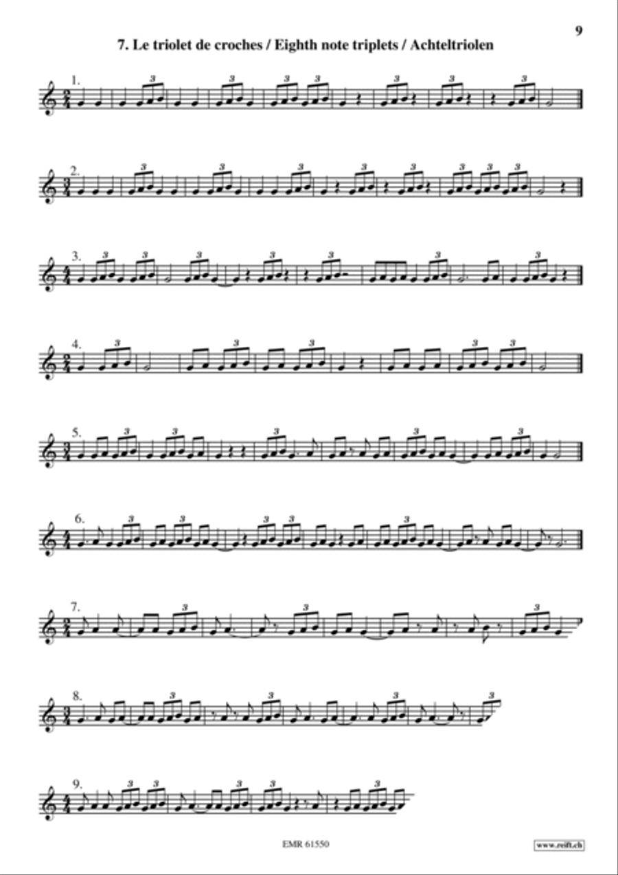 Exercices Rythmiques Volume 1 Cornet scores gallery preview page 10