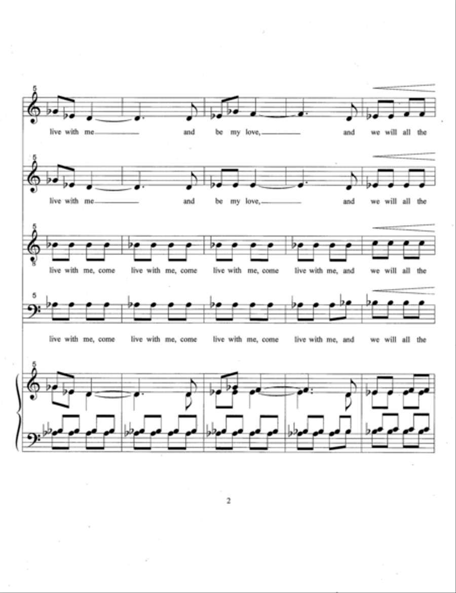 Four Elizabethan Songs About Love (2016-2018) 4-Part scores gallery preview page 4