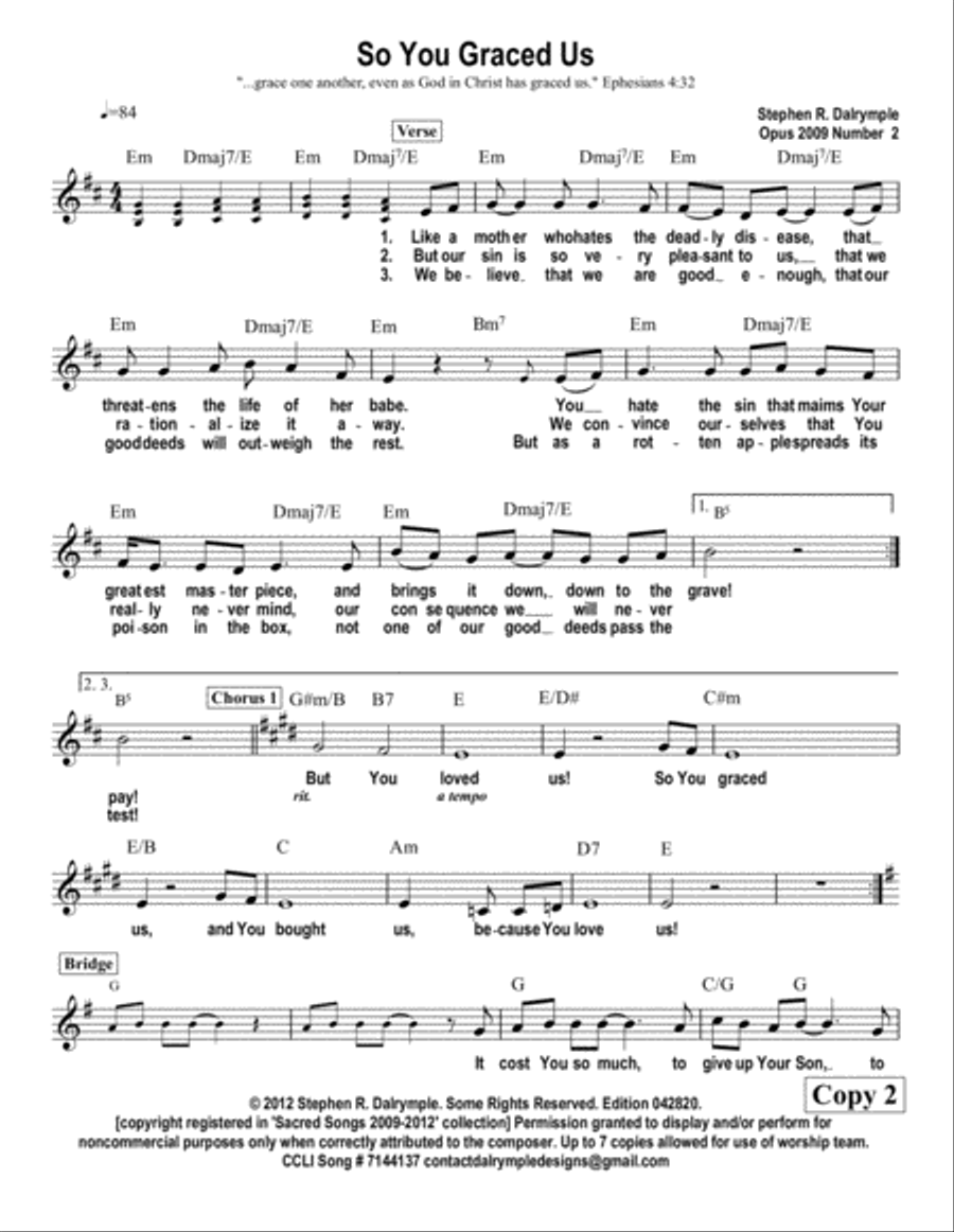 So You Graced Us Voice scores gallery preview page 3