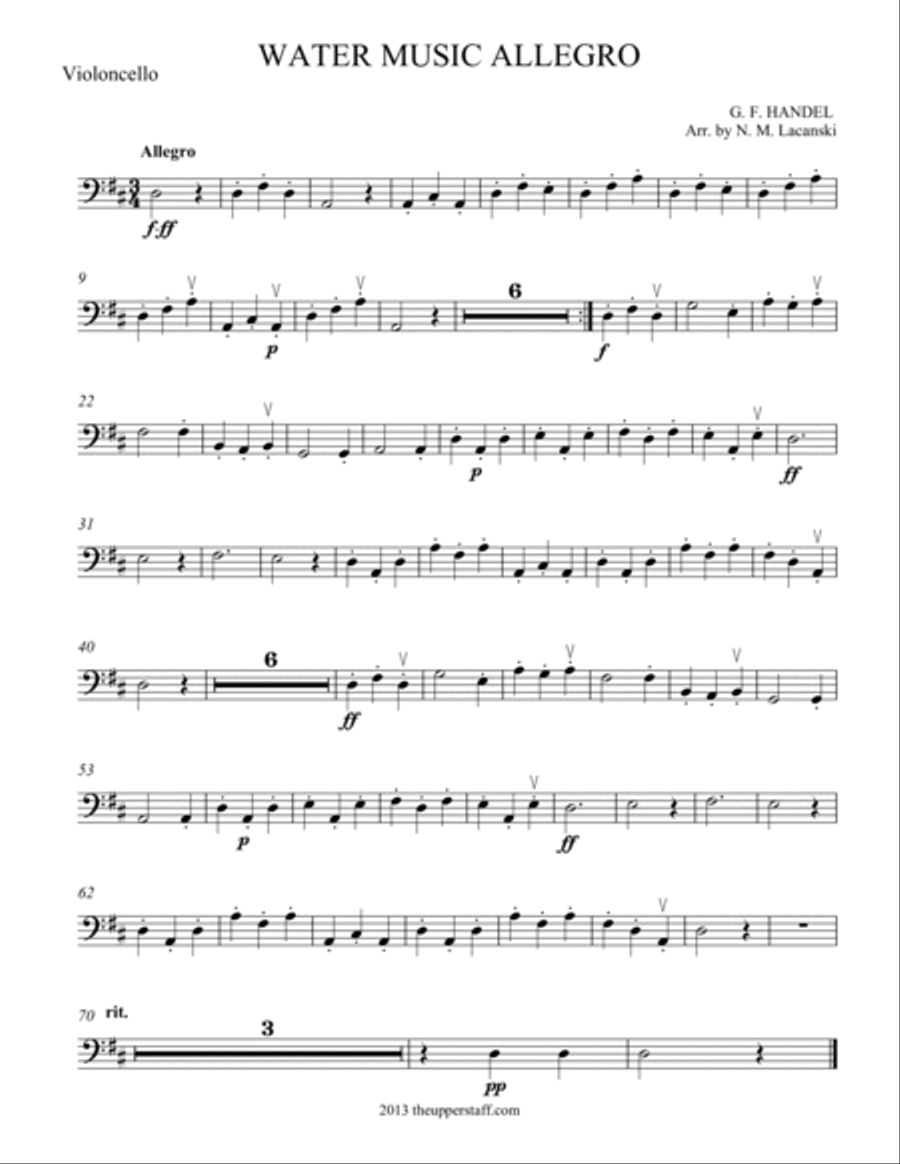 Water Music - Allegro Water Music - Allegro String Orchestra scores gallery preview page 2