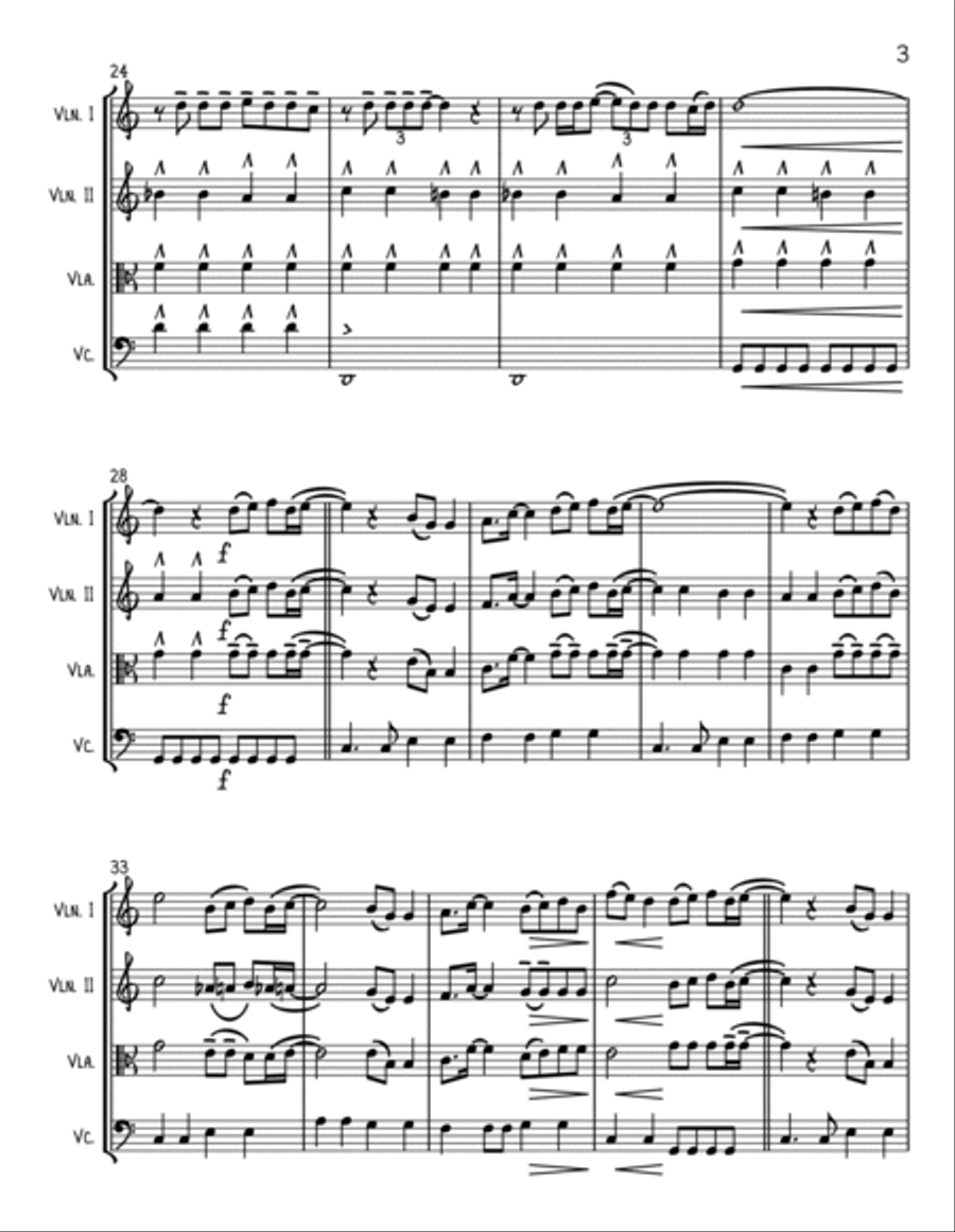 Our Last Summer Our Last Summer String Quartet scores gallery preview page 3