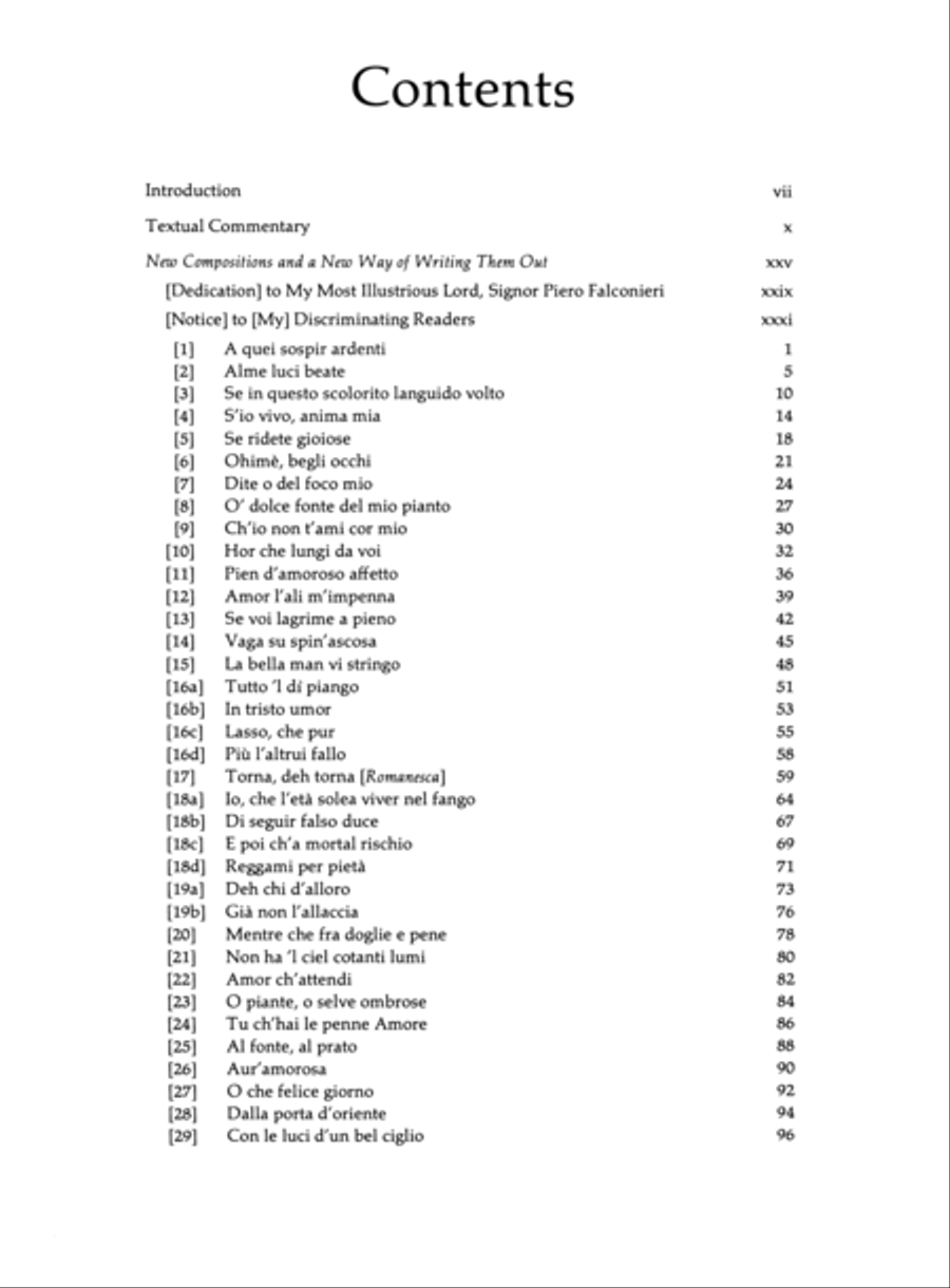 Nuove musiche e nuova maniera di scriverle (1614) Voice scores gallery preview page 3