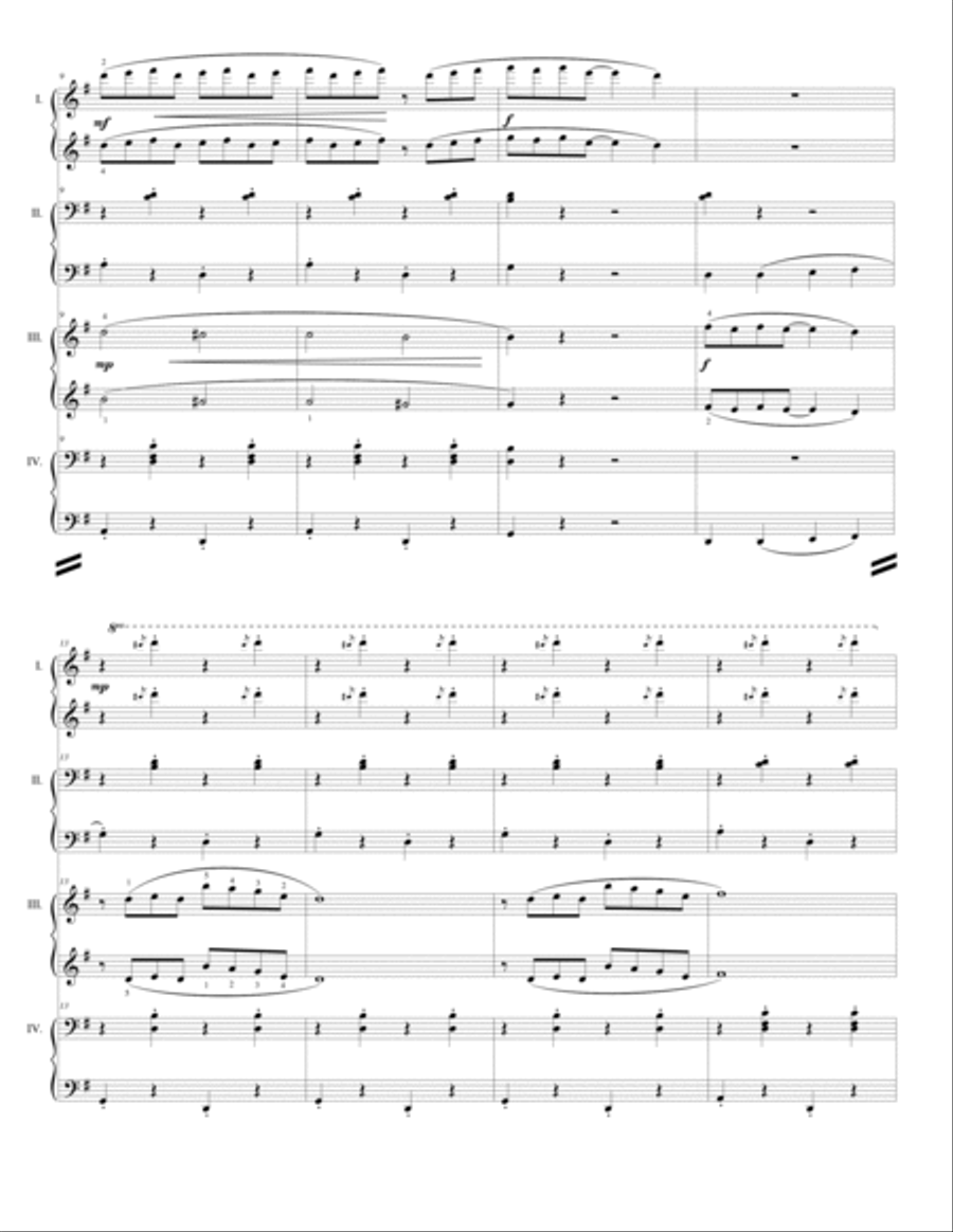 Footloose Rag - for 2 pianos, 8 hands Piano Solo scores gallery preview page 2