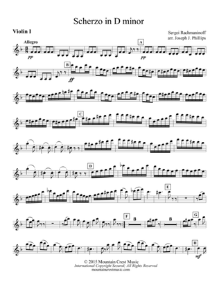 Scherzo in d minor-Violin 1 part