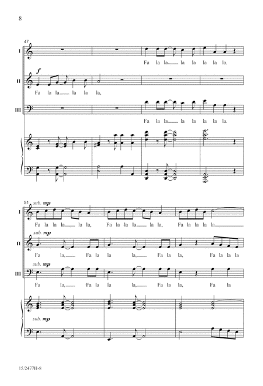 A Festive Fa La La A Festive Fa La La 3-Part scores gallery preview page 9