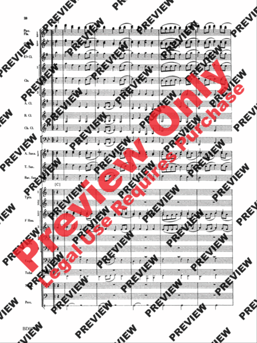 Water Music Suite Concert Band scores gallery preview page 28
