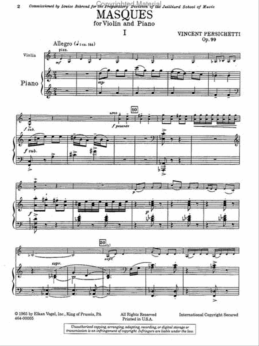 Masques Chamber Music scores gallery preview page 2