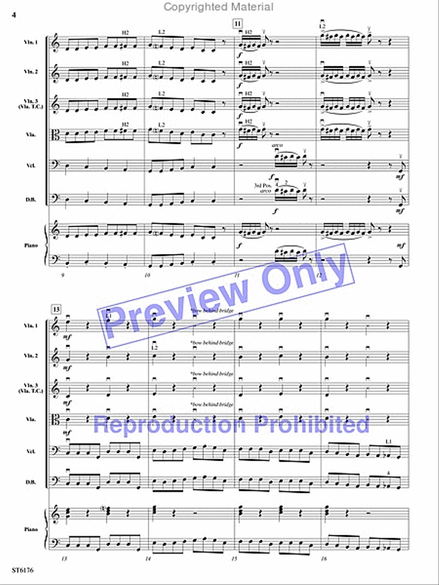 March of the Mouse Battalion String Orchestra scores gallery preview page 3