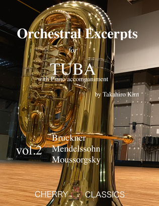 Book cover for Orchestral Excerpts for Tuba with Piano accompaniment, Volume 2 - Score Only