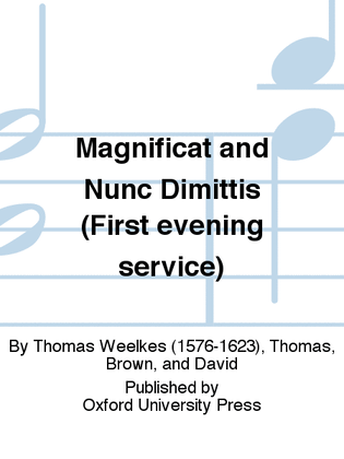 Book cover for Magnificat and Nunc Dimittis (First evening service)