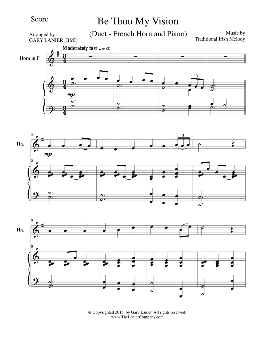 BE THOU MY VISION (Duet – French Horn and Piano/Score and Parts)