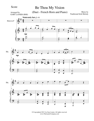 BE THOU MY VISION (Duet – French Horn and Piano/Score and Parts)