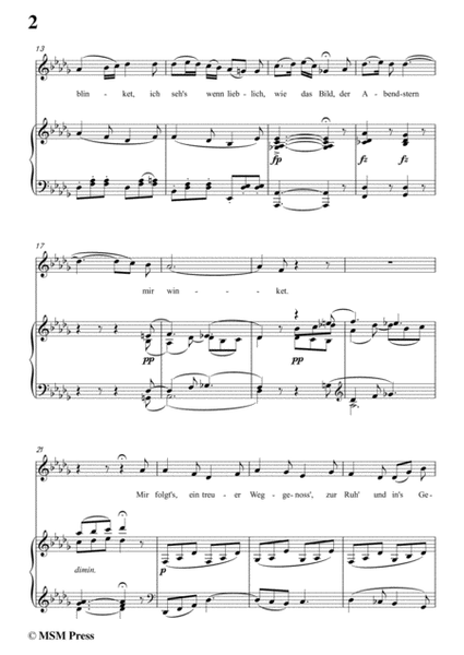 Schubert-Das Bild,in D flat Major,Op.165 No.3,for Voice and Piano image number null