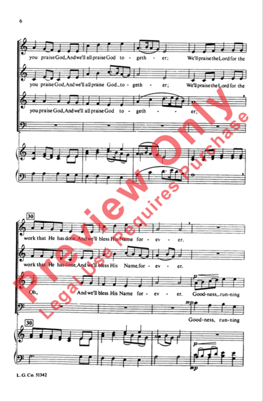 Come and Taste 4-Part scores gallery preview page 5