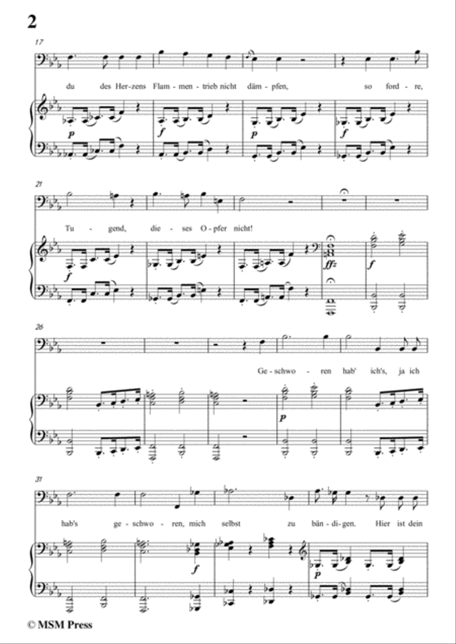 Schubert-Der Kampf,Op.110,in c minor,for Voice&Piano Voice scores gallery preview page 4