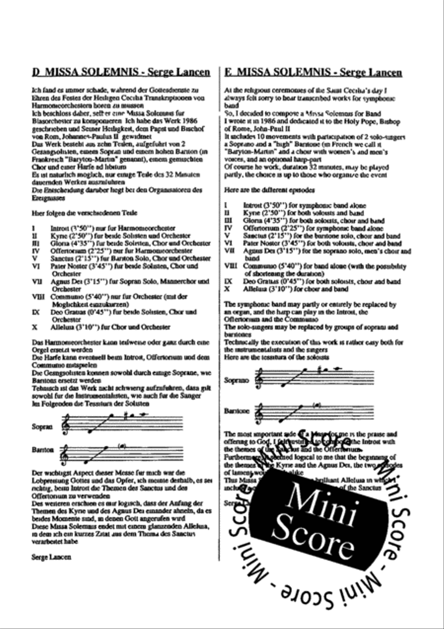 Missa Solemnis Missa Solemnis Mixed Choir scores gallery preview page 5
