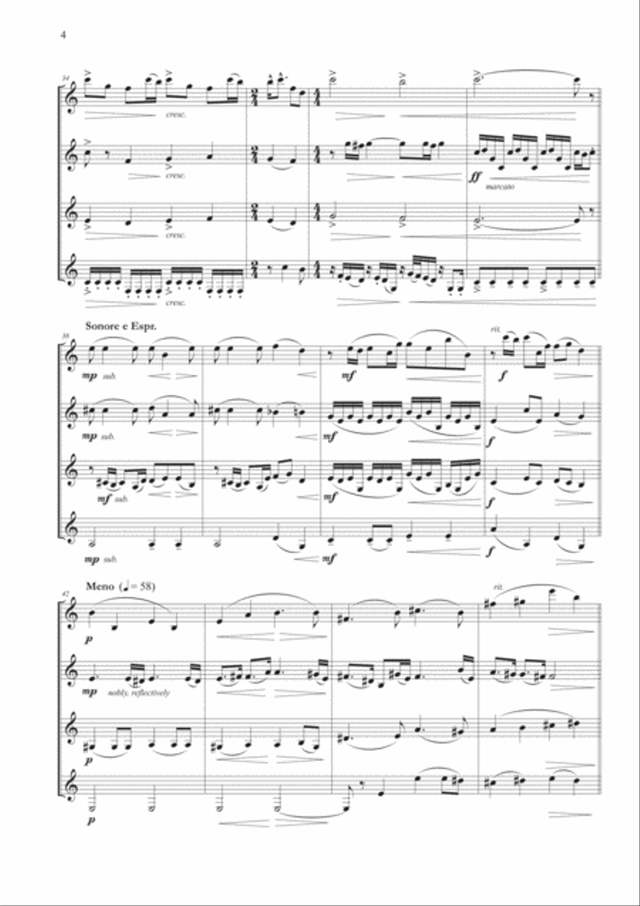 Jurassic Park III Woodwind Quartet scores gallery preview page 4
