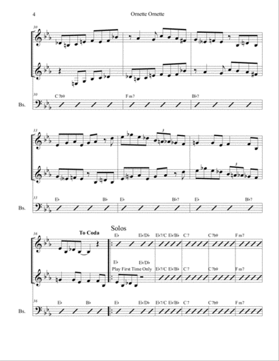 Ornette Ornette - Jazz Canon No. 4 image number null