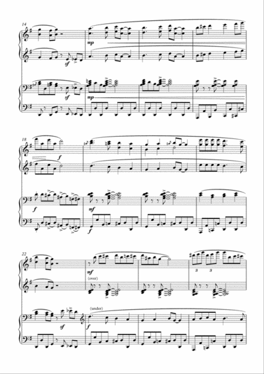 Deck the Halls... and Boogie! Christmas carol variation for Piano Duet 1 Piano, 4-Hands scores gallery preview page 3