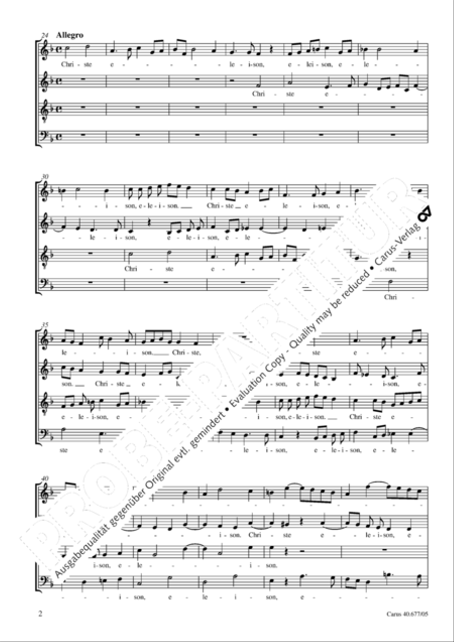 Mass in F major 4-Part scores gallery preview page 3