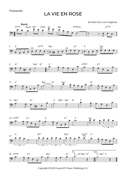 La Vie En Rose (Solo Accordion) Sheet music for Accordion (Solo)