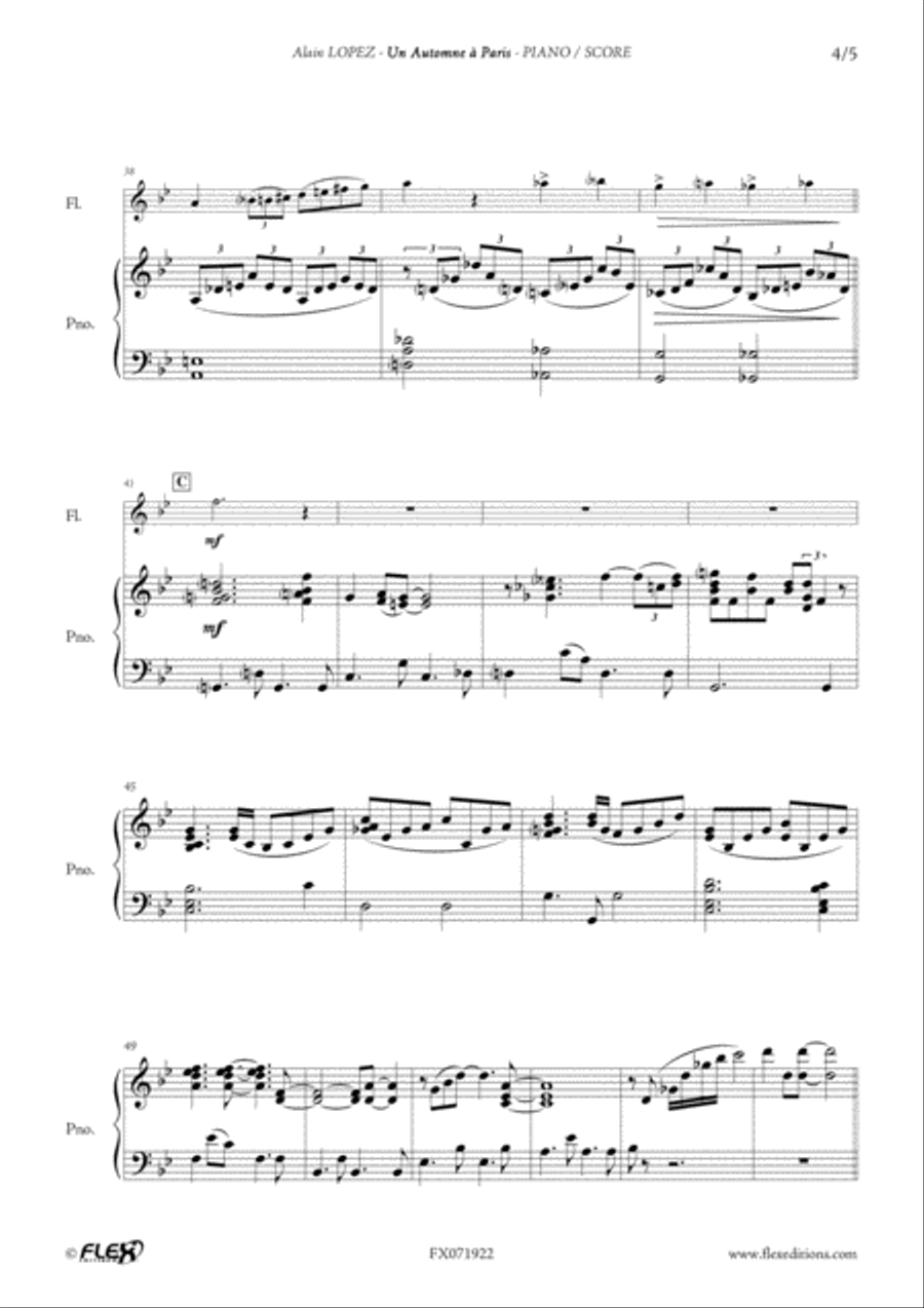 Un Automne a Paris Flute Solo scores gallery preview page 4