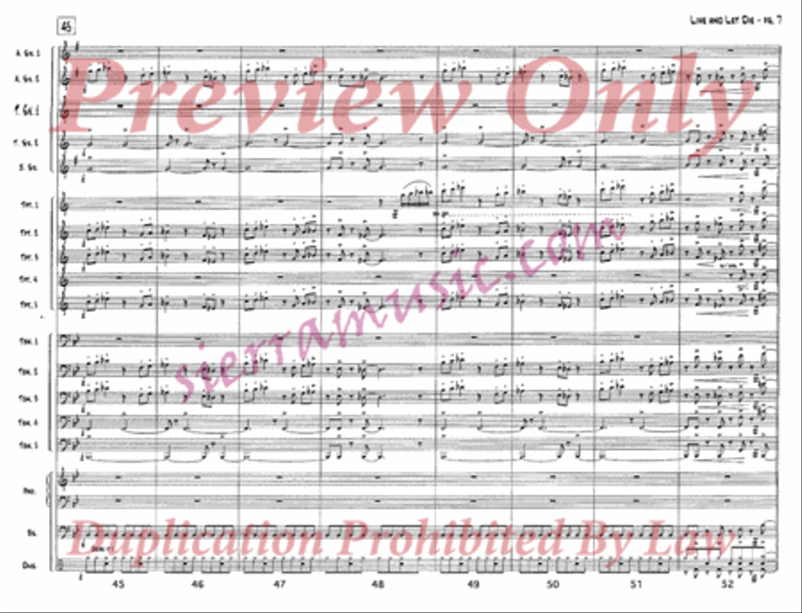 Live and Let Die Live and Let Die Jazz Ensemble scores gallery preview page 8