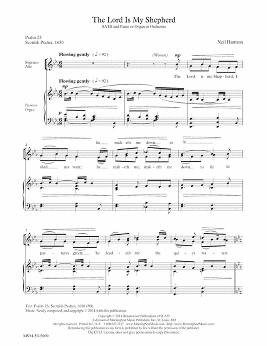 The Lord Is My Shepherd from "Requiem" (Downloadable Choral Score)