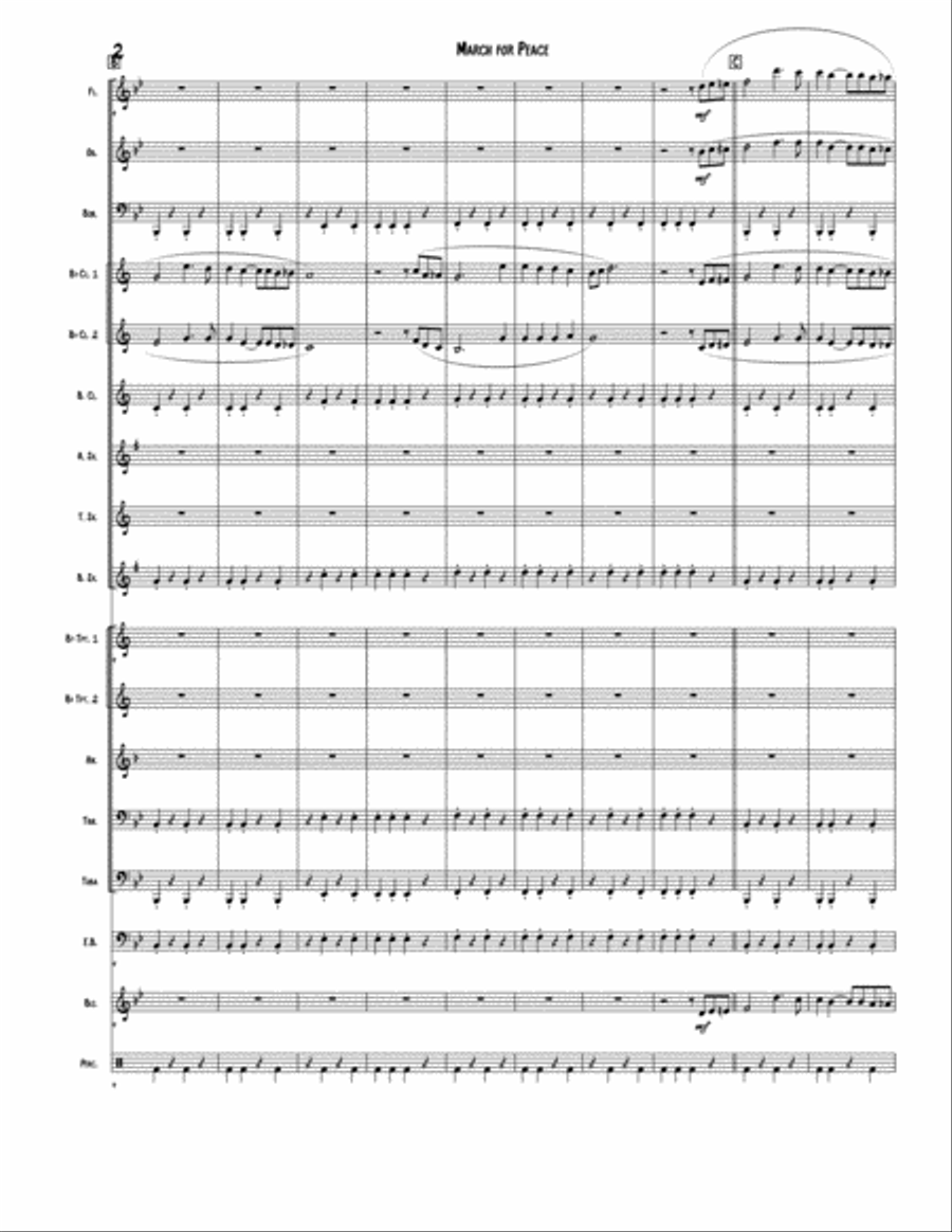 March for Peace Concert Band scores gallery preview page 4